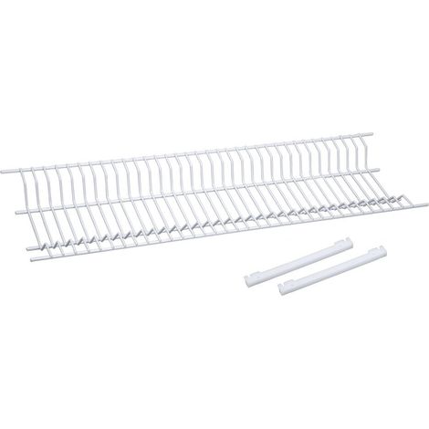 Égouttoir à Vaisselle pour Armoire Mural Métal Plastifié Blanc 65 x 22,5 x 5 cm (1/2)