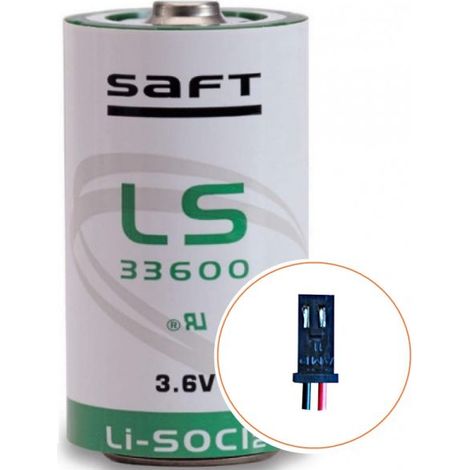 Saft Batteria litio con connettore MOLEX per POLITEC- LS33600 3,6V 17Ah