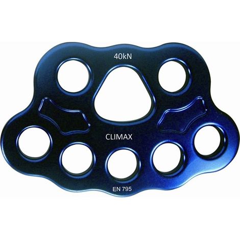 Plaque D'ancrage Multicordes Pour Arrimage Par Mousquetons Uniquement. Max 40 Kn. 50g. En795.