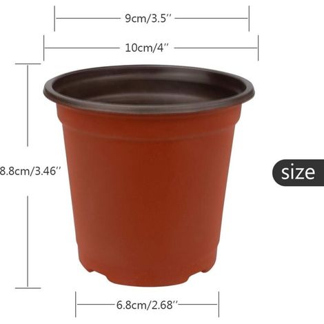 50 pots de fleurs en plastique de 9 cm, parfaits pour les semis.