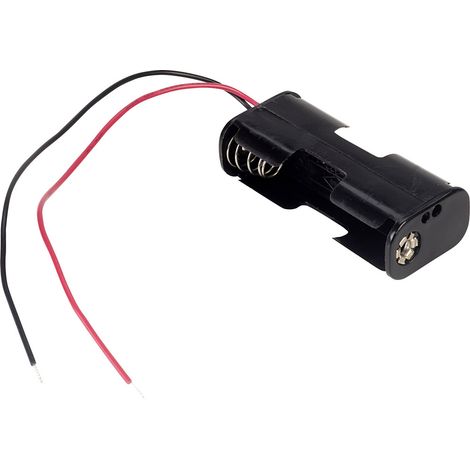 TRU COMPONENTS BH-322-1A Support de pile 2x LR6 (AA) raccordement par fils