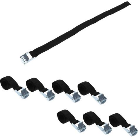 Lot de 8 sangles d'arrimage pour caravane et camping-car (40cm x 2cm) en alliage de zinc. (1/4)