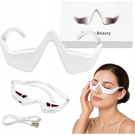 Masajeador ocular EMS con luz roja relajante, conexión inalámbrica tipo C. (1/5)