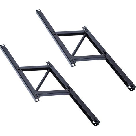 Charnière de meuble à ressort noire (1 paire), charnière de levage de plateau de table, support de table pliable avec charnière de montage et ressort de table basse (1/5)