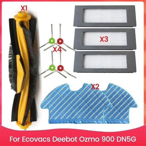Filtres, brosses latérales et brosse rotative pour aspirateur Ecovacs Deebot Ozmo 900 DN5G (1/5)
