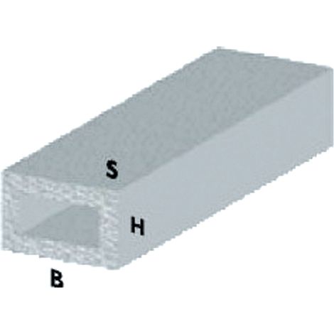 PROFILO ARGENTO H.200 CM RETTANG. 20X10X1 MM- ARCANSAS- 5,0 pz