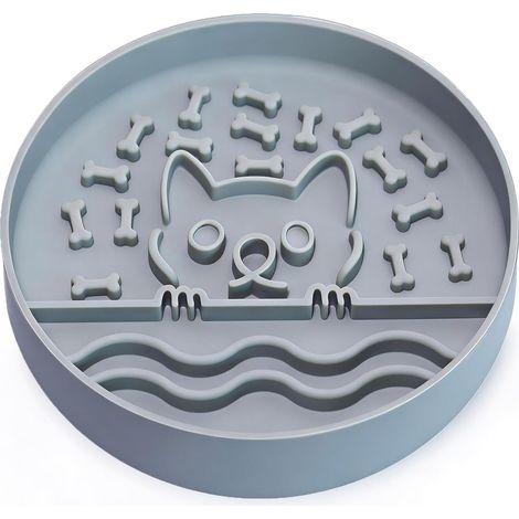 Slow Feed Dog Bowl with Non Slip Base, Silicone Puzzle Dog Food Bowl with Unique Design, Slow Feeding Bowl for All Types of Dogs (1/5)