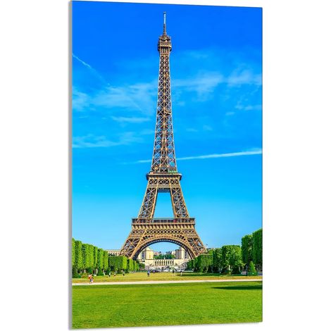 Couvercle de plaque de cuisson 30 x 52 cm, en vitrocéramique, protection anti-éclaboussures, assiette en verre, planche à découper décorative, motif Tour Eiffel (1/5)