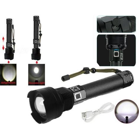 Trade Shop - Táctica / Antorcha Militar Led Cree T6 Recargable Zoom 2 Baterías P516-p70 V2 - (1/5)