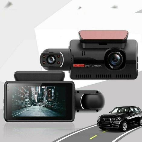 Trade Shop - Grabador De Video Para Coche Cámara Dvr Full Hd 1080p Pantalla 3" 170° G-sensor Q-ca68 - (1/5)