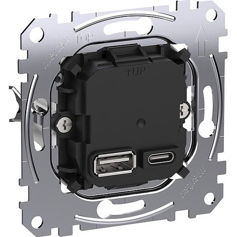 USB Ladestation-Einsatz Typ A+C, 45 W Ladeleistung mit Power-Delivery-Technologie