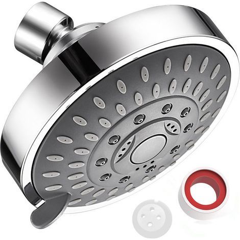5-stufig verstellbarer Duschkopf aus Edelstahl G1/2, Badewannendüse für Bad und WC (1/5)