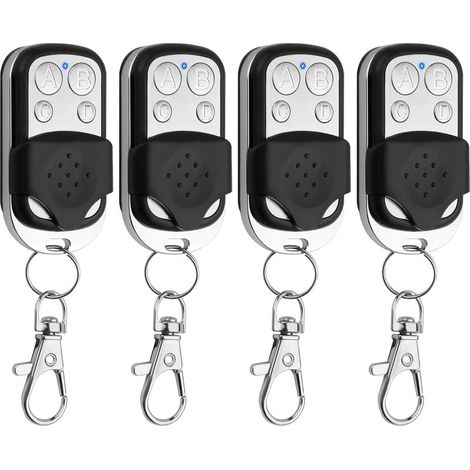 4 Pièces Telecommande Universelle Portail 433,92 MHz télécommande Garage Code Fixe Bip Portail Universelle Sans Fil Compatible 4 Boutons Touches Copieuse pour Voiture et Porte de Garage (1/5)