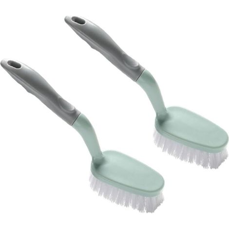Lot de 2 Brosses de Nettoyage pour Sol et Salle de Bain Manches Longs Anti-Dérapants Fibres Résistantes pour Carrelage et (1/5)