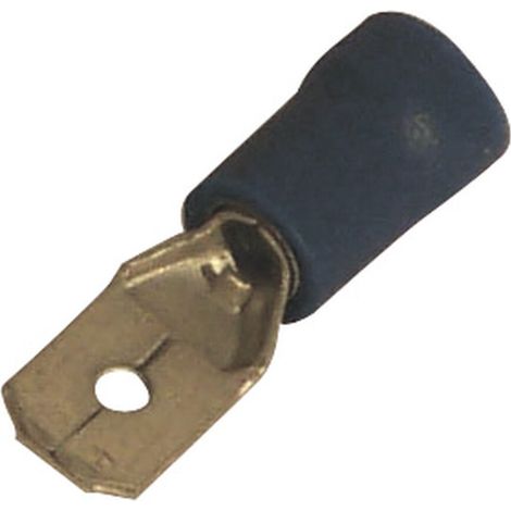 Conector macho plano de 6,3 mm azul (1,5 a 2,5 mm²) - Eza