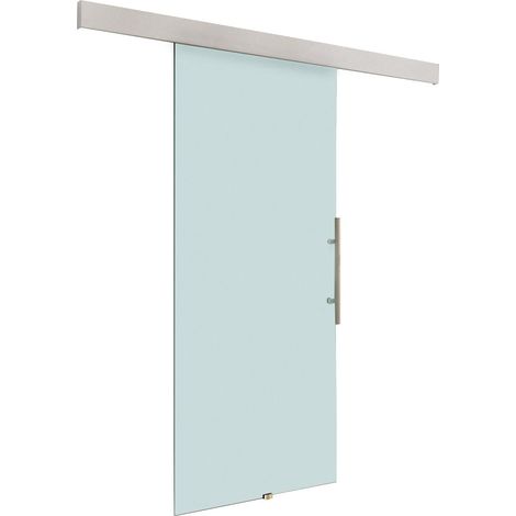 Porta Scorrevole Vetrata 90x205 cm Temperata Satinata (1/5)
