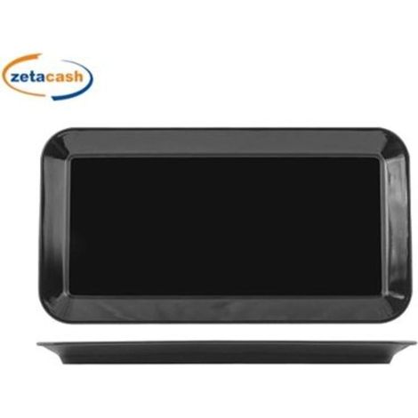 GIGANPLAST Piatto Rett Antiur 30x16x2,5 Nero