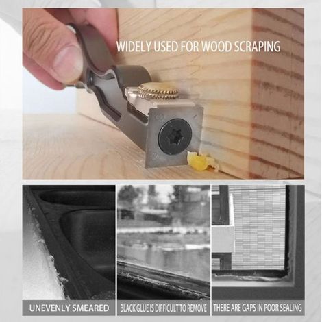 Grattoir à insert en carbure de tungstène pour bois, en alliage d'aluminium, pour le dégraissage et le nettoyage du bois. (1/5)
