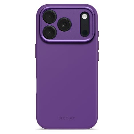 Funda trasera de silicona antimicrobiana Decoded - Funda protectora de silicona compatible con MagSafe para iPhone 17 Pro (future dusk)