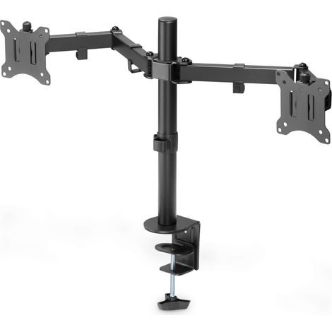 STAFFA TV/MONITOR DA TAVOLO MORSA DIMENSIONI DA 13 A 32 2 MONITOR