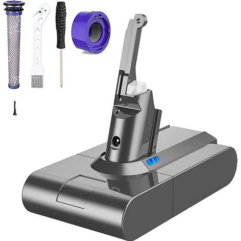 Batterie de remplacement Dyson V8 SV10, capacité 6000mAh, tension 216V, 216V, 21.6V-c, 1 Filtres de Batteries (1/2)