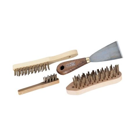 Lot spécial décapage : 3 brosses métalliques et un couteau à décaper - OCAI (1/5)