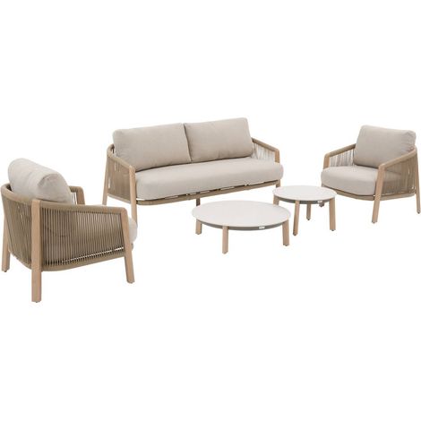 Set di mobili da giardino nelora 5 posti beige - Hespéride (1/5)