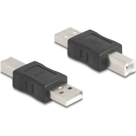 Delock Adaptador USB 2.0 USB Tipo-A macho a USB Tipo-B macho