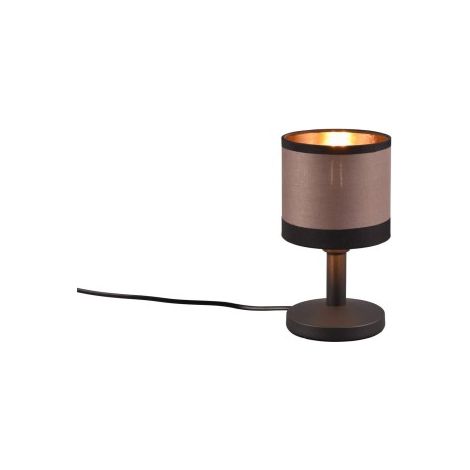 Petite lampe de table noire abat-jour E14 Davos RL