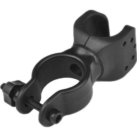 Support lanterne vélo rotatif 360, cauciuc/métal, noir, 6,5x3,5x3cm (1/5)