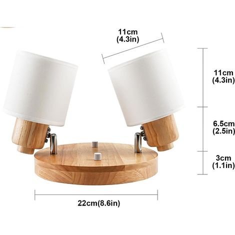 Plafonnier Bois 2 Spots Spot de plafond Orientable LED Base E14 (1/5)