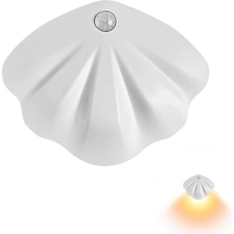 Veilleuse à détecteur de mouvement, veilleuse LED rechargeable, 3 modes d'éclairage, batterie 1200 mAh, avec base magnétique (blanche)