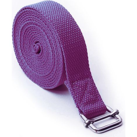 Sangle De Yoga - Coton Polyester Avec Boucle Métallique Coulissante - Pour Étirements Pilates Physiothérapie - 1 Pièce (1/5)