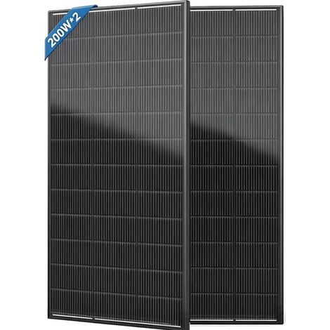 Panneau Solaire, Haute Efficacité, Construction Durable, 200W 2Pcs (1/2)