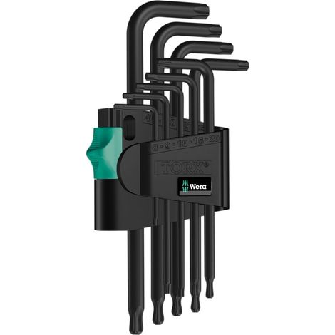 Wera  9 pzas.  967 PKL/9  Torx juego  de llaves  acodadas BlackLaser  - 024242 (1/3)