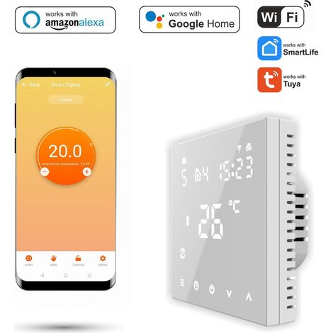Termostato ambiente WiFi TUYA 3A bianco PRO2 (1/5)