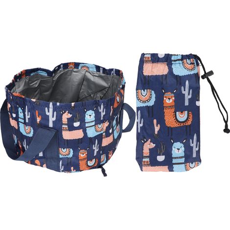 Bassine de trempage des pieds pliable 21L, cuvette de lavage portable pour camping et plein air, bleu foncé (1/5)