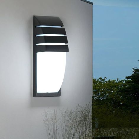 Applique murale LED 1 unité Aluminium noir Étanchéité IP65 Intérieur/Extérieur 22,5 cm (1/5)