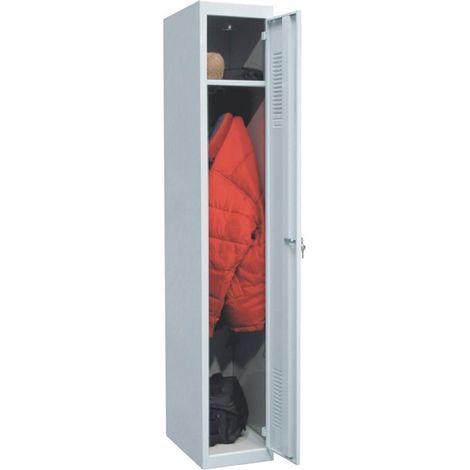 Armario metalico 30 inicial 1 puerta gris 180x30x50 Cm