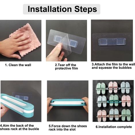 Zapatero plegable de pared 3 en 1, no requiere taladro, ideal para espacios pequeños, duchas y pasillos, de 28,5 a 74 cm. (1/5)