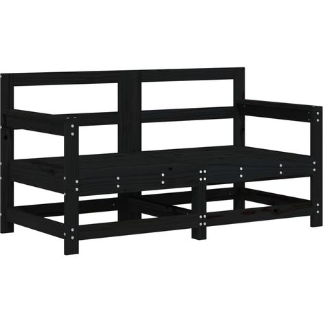 Maison Exclusive - Garten-Ecksofas 2 Stk. Schwarz Massivholz Kief
