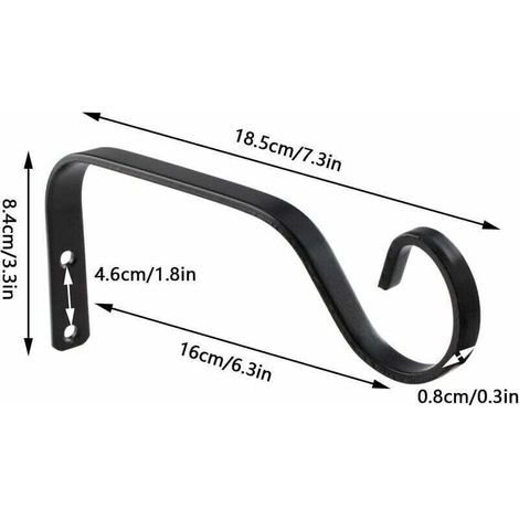 Ganci per appendere piante da interno/esterno – Set da 2, realizzati in resistente acciaio zincato, ideali per balconi, giardini, soggiorni e cortili.
