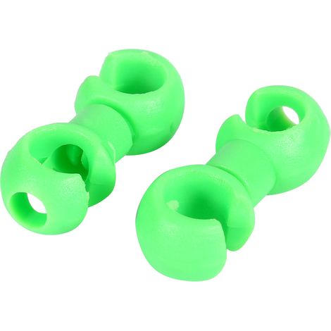 10 clips en S pour vélo, guides de câble de frein et de gaine de dérailleur (vert) (1/5)