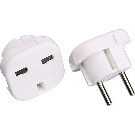 Adaptador europeo - británico 16 a 250 v blanco (retractilado)
