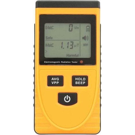 Détecteur de rayonnement nucléaire, compteur Geiger Numérique LCD Détecteur de rayonnement électromagnétique Dosimètre Testeur Mètre Compteur pour inspections EMF à domicile, bureau, extérieur (1/5)