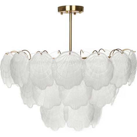 Chandelier CAPLINA Glass Brass (1/5)