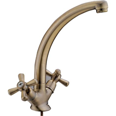Mitigeur Sofia pour A vier croix en laiton finition bronze art.25412B