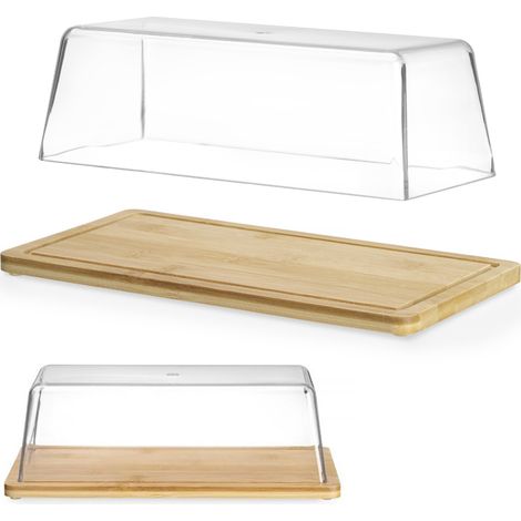 Bandeja expositora de bambú para buffet con tapa, 320 x 160 x 110 mm - Hendi 523841 (1/3)