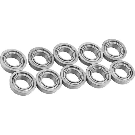 10 Pièces Roulements à Billes Miniatures 6x10x3mm MF106ZZ Acier Inoxydable à Flasque Blindé (1/5)