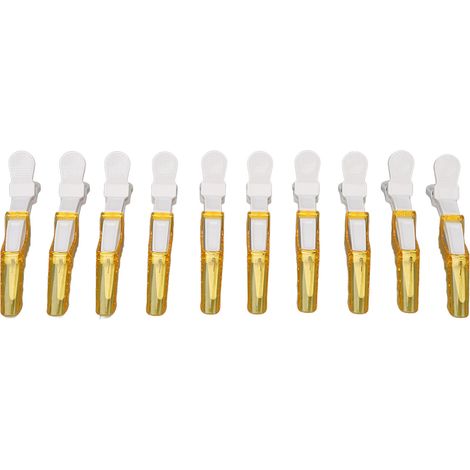 10 pinces à cheveux antidérapantes incassables, clips de coiffure de séparation pour salon, lot de 10, résistantes à la déformation, usage professionnel (1/5)